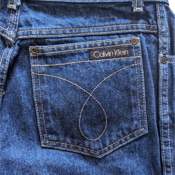 Calvin Klein Vintage High Rise Dark Wash Ladies Jeans 10 - Picture 1 of 12